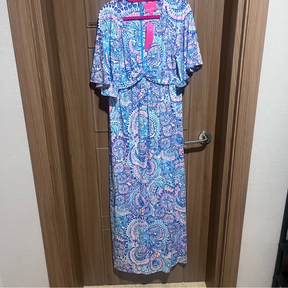 NWT Lilly Pulitzer Minka Maxi Dress Commotion in the Ocean sz 12 - Picture 3 of 15